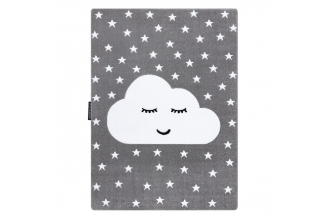 Koberec PETIT CLOUD OBLÁČIK HVIEZDY sivý