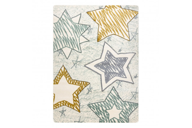 Koberec PETIT STARS hviezda - zelený