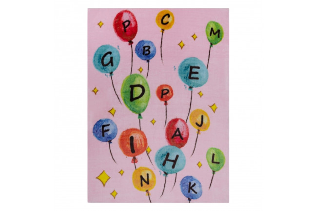 Koberec PLAY Balóny písmenká G3548-3 ružový