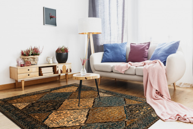 Koberec POLONIA Astoria, orientálny, koňak - béžový