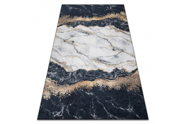 Koberec protišmykový ANDRE 1124 Marmur - čierny