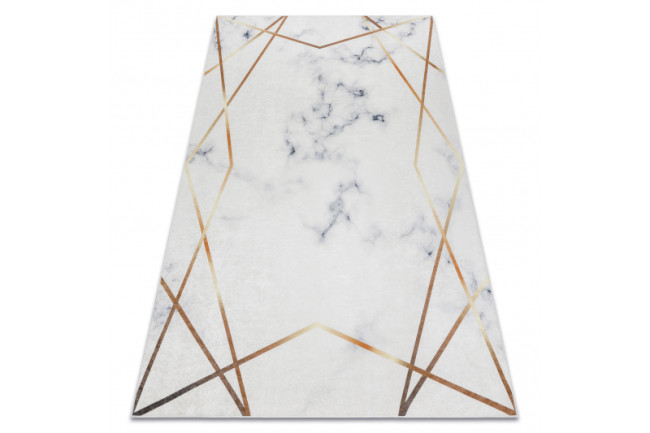 Koberec protišmykový ANDRE 1220 Marmur, geometrický - biely