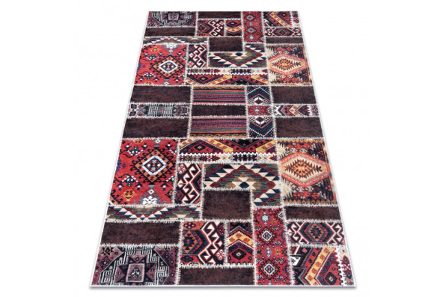 Koberec protišmykový ANDRE 2305 Orientálny - bordový / hnedý