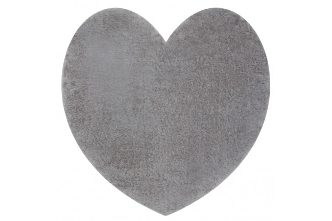 Koberec protišmykový SHAPE 3105 Srdce Shaggy - sivý plyš