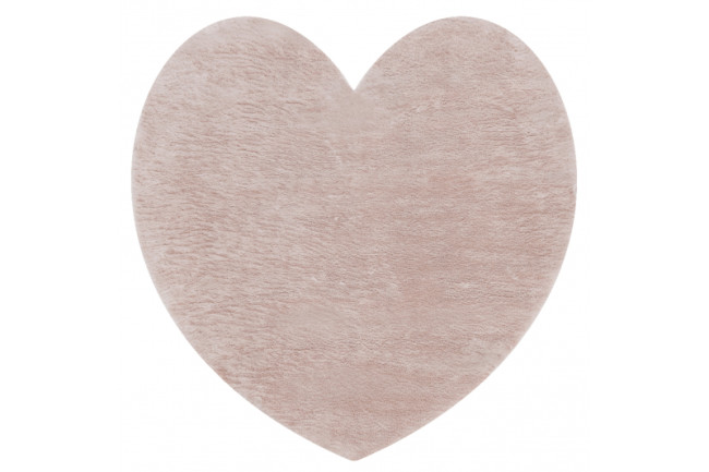 Koberec protišmykový SHAPE 3105 Srdce Shaggy - špinavo ružový plyš