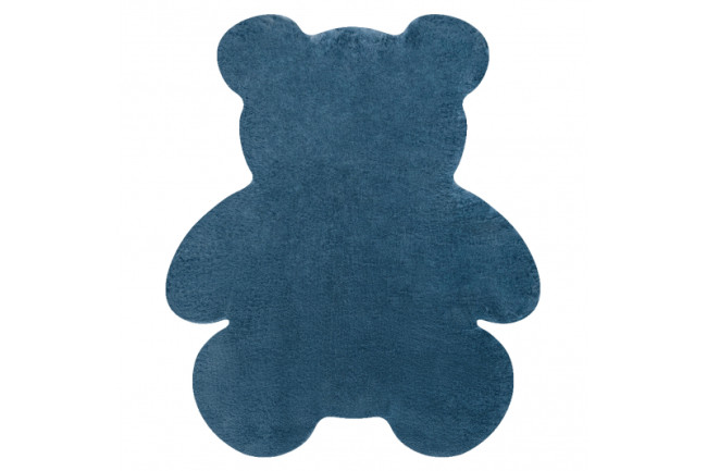 Koberec protišmykový SHAPE 3146 Medveď Shaggy - modrý plyš