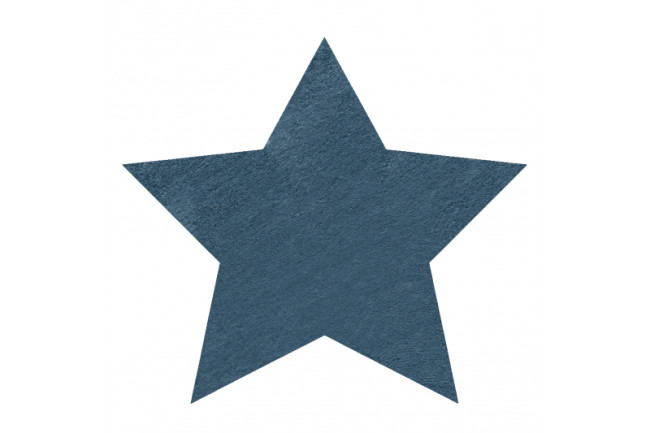 Koberec protišmykový SHAPE 3148 hviezda Shaggy - modrý plyš