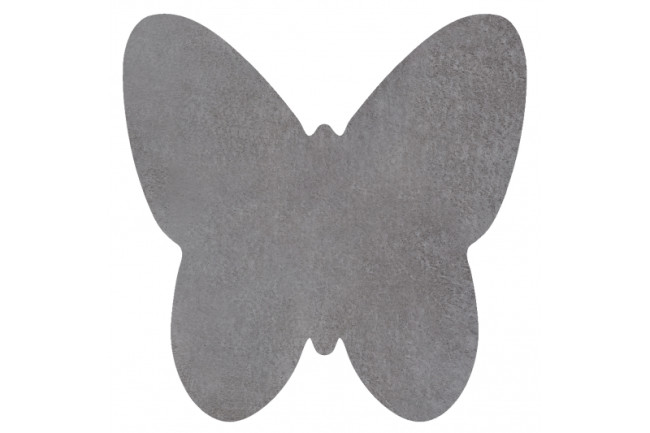 Koberec protišmykový SHAPE 3150 Motýľ Shaggy - sivý plyš