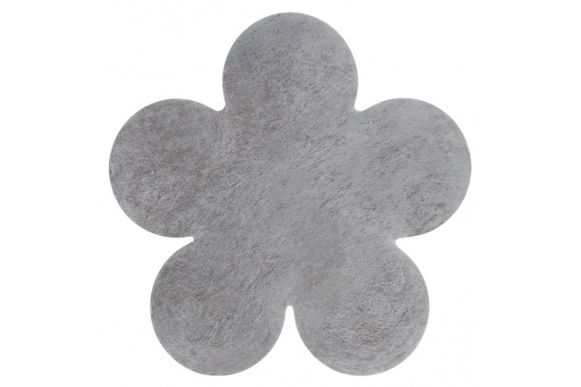 Koberec protišmykoý SHAPE 3106 Kvietok Shaggy - sivý plyš
