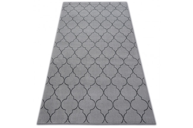 Koberec SENSE Micro 81220 strieborný/antracit TRELLIS