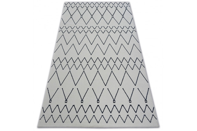 Koberec SENSE Micro 81249 Cik Cak ETNO biely/nebeský