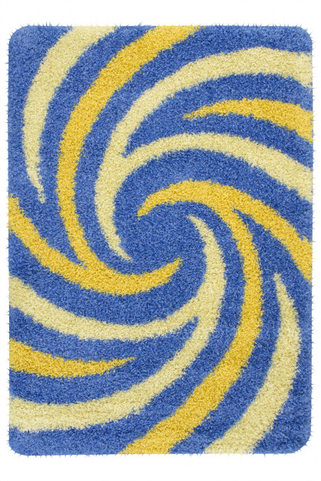 Koberec SHAGGY 0889 I. modrý / žltý
