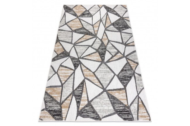 Koberec SIZAL COOPER Mozaika 22208 ecru/čierny