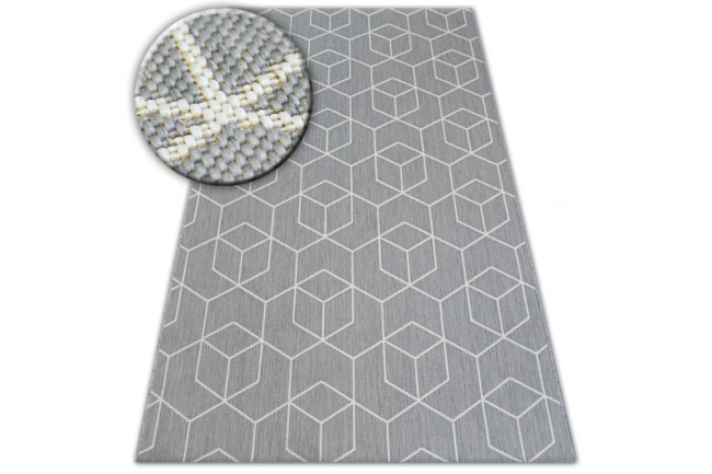 Koberec SIZAL FLAT 48655/637 Kocky 3D