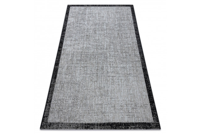 Koberec SIZAL FLOORLUX 20401 Ramka strieborný / čierny
