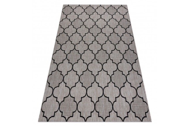 Koberec SIZAL FLOORLUX 20607 marokánsky - strieborný / čierny