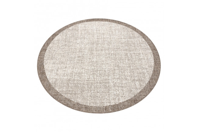 Koberec SIZAL FLOORLUX kruh 20401 Ramka šampan/taupe