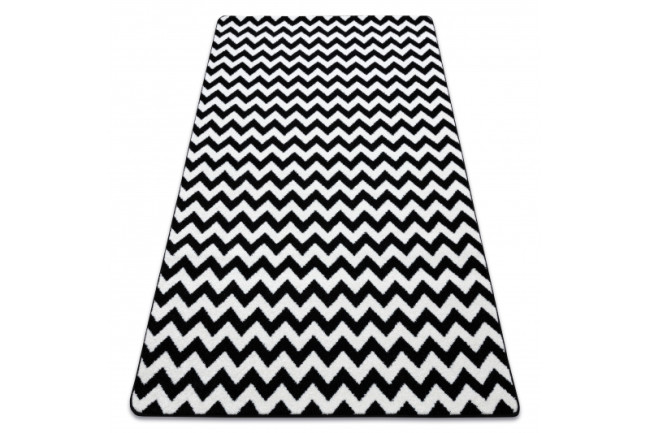 Koberec SKETCH - F561 krém / čierny - Zygzak