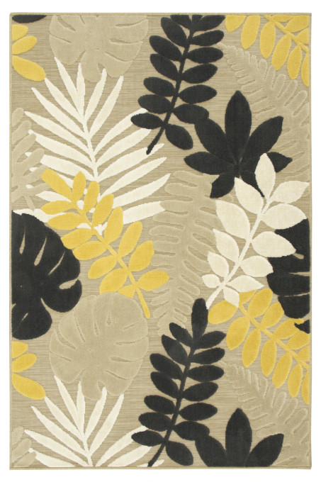 Koberec šnúrkový Reni 24509/632 Lístie, krémový / medený