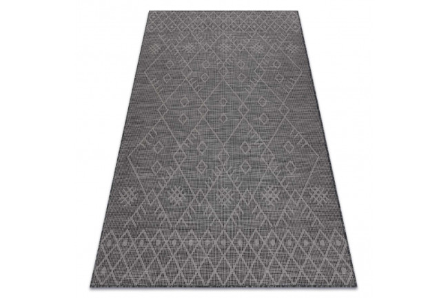 Koberec šnúrkový SIZAL PATIO ploské tkanie 3077 Boho - čierny