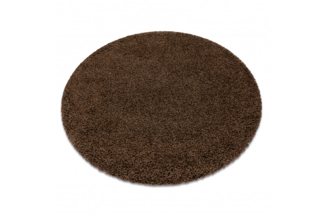 Koberec SOFFI kruh shaggy hnedý