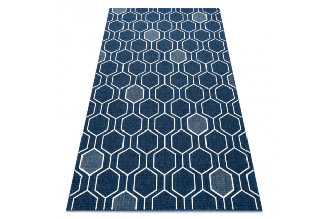 Koberec SPRING 20404994 Hexagon - modrý