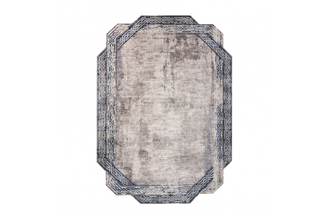 Koberec TINE 75425A vintage rám - sivý / granát