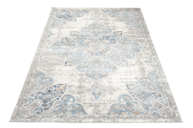 Koberec VALLEY D889B bielo-modrý