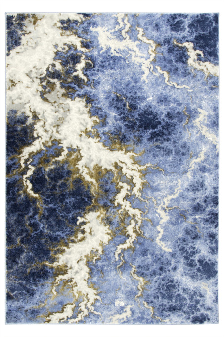 Koberec Verano C583A modrý / zlatý / sivý / krémový