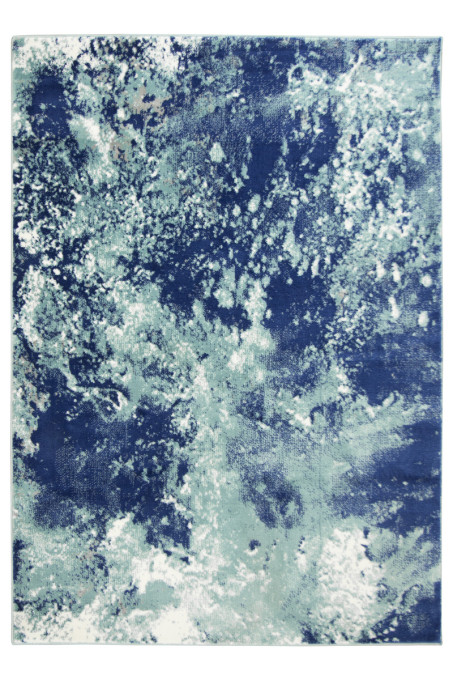 Koberec Victoria 9142A modrý / tyrkysový / krémový