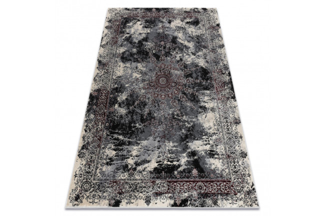 Levně Koberec VINCI 1407 Rozeta vintage - strukturální - sloní kost / červený