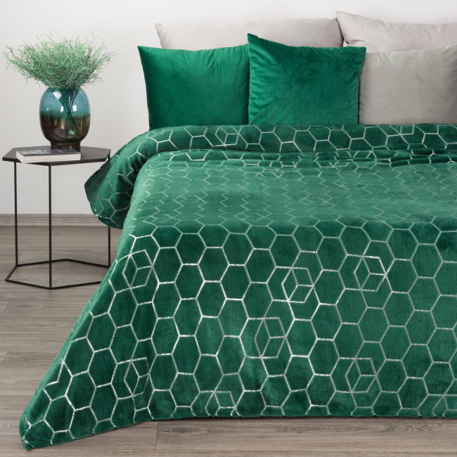Deka MALIBU tmavozelená / strieborná