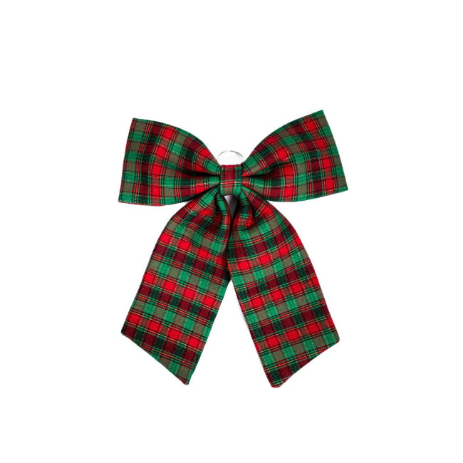 Vianočná dekorácia BOWE mašľa, kockovaná 711077