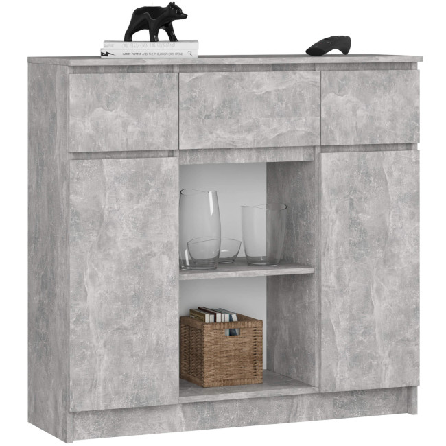 Komoda K100 2D 3SZ 2P betón