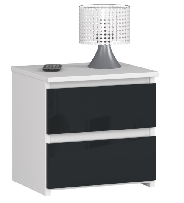 Nočný stolík CL2 2SZ CLP grafitový, lesk