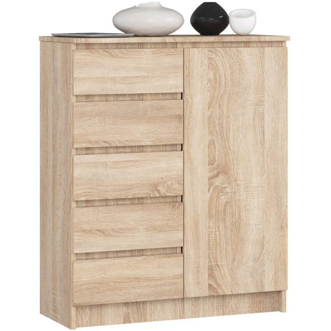 Komoda K80 1D 5SZ PK dub sonoma