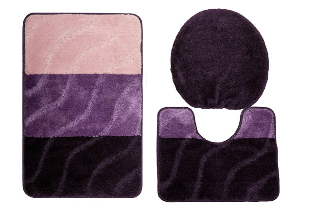 Sada kúpeľňových koberčekov FIORI fialová