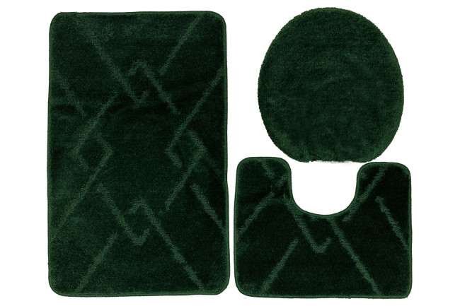 Sada kúpeľňových koberčekov MORENO tmavozelená