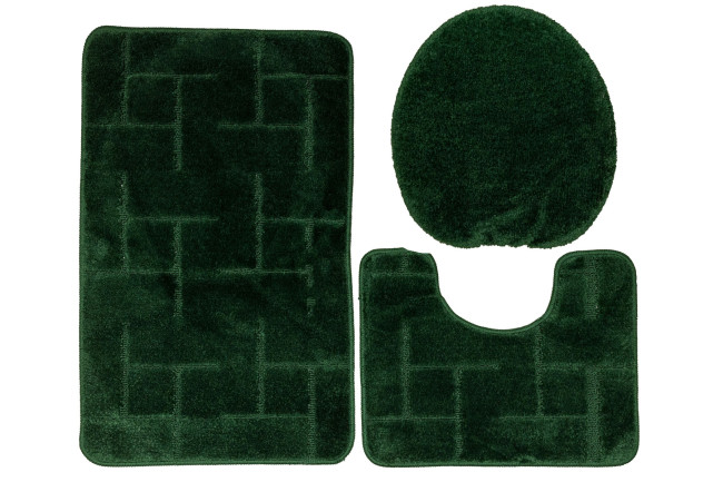 Sada kúpeľňových koberčekov TERAMO tmavozelená
