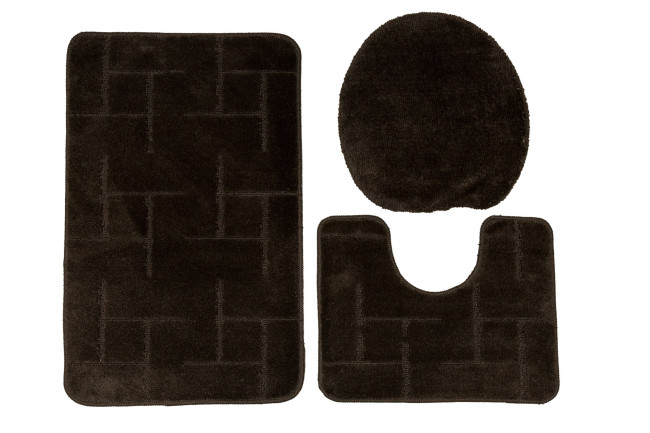 Sada kúpeľňových koberčekov TERAMO tmavohnedá