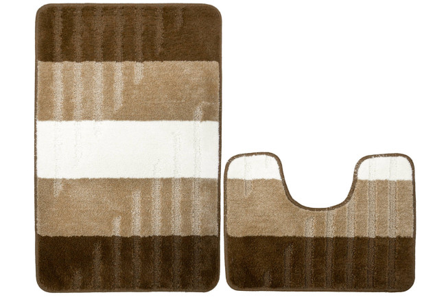 Sada kúpeľňových koberčekov VIC béžová / hnedá