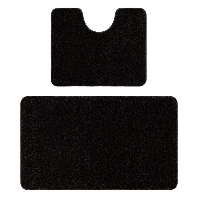 Sada kúpeľňových koberčekov SANTA čierna