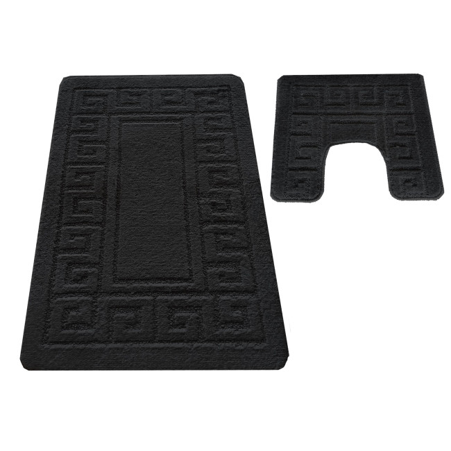 Sada kúpeľňových koberčekov Montana Ethnic čierna