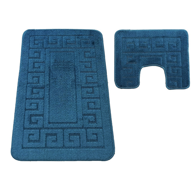 Sada kúpeľňových koberčekov Montana Ethnic Ink Blue