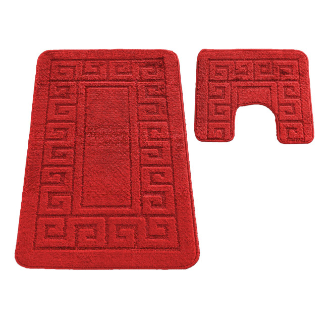 Sada kúpeľňových koberčekov Montana Ethnic Red