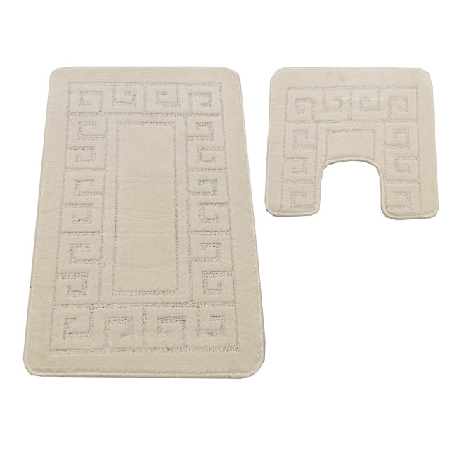 Sada kúpeľňových koberčekov Montana Ethnic Pearl White
