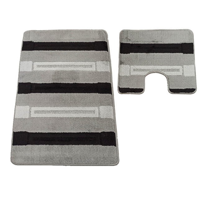Sada kúpeľňových koberčekov Montana Said XL Grey