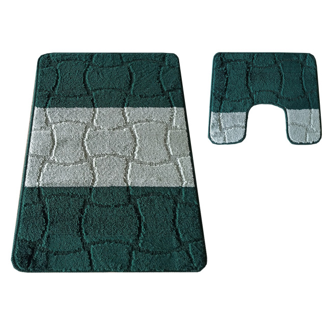 Levně Sada koupelnových koberečků Montana Sariyer XL Hunter Green