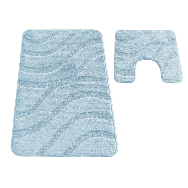 Levně Sada koupelnových koberečků Montana Symphony Baby Blue
