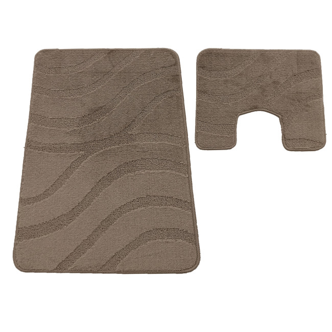 Sada kúpeľňových koberčekov Montana Symphony Fungi Grey